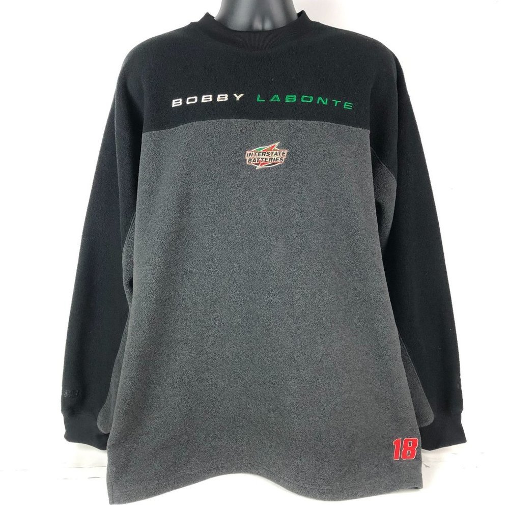 Vintage Chase Nascar BOBBY LABONTE Fleece Pullover Sweatshirt XL